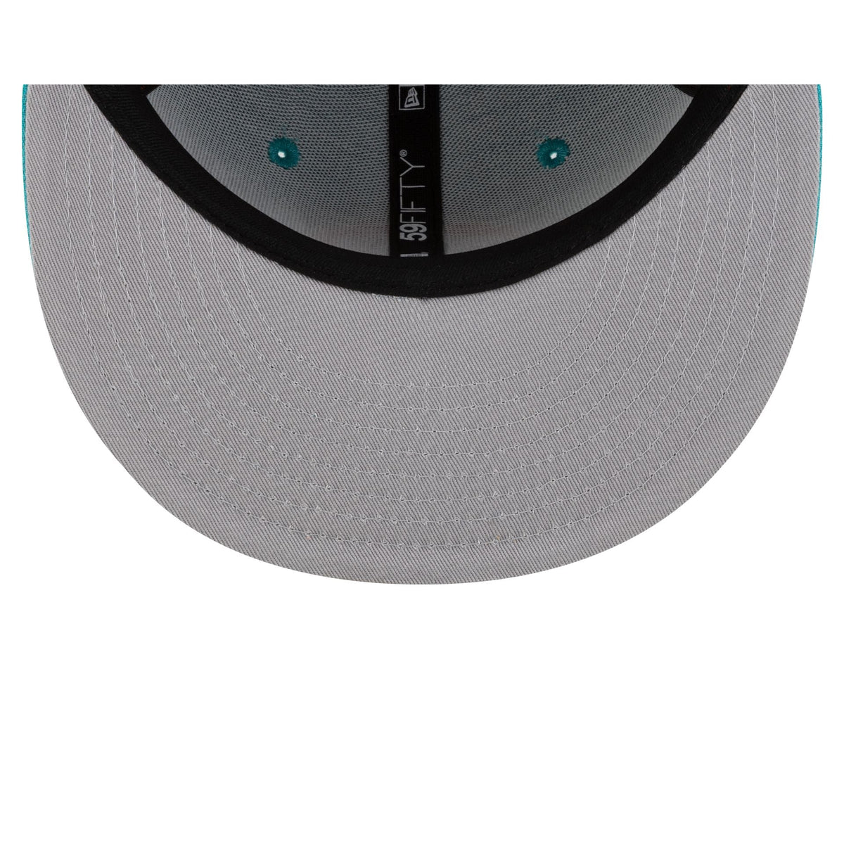 Miami Dolphins Two-Tone Pinwheel 59FIFTY Fitted Hat