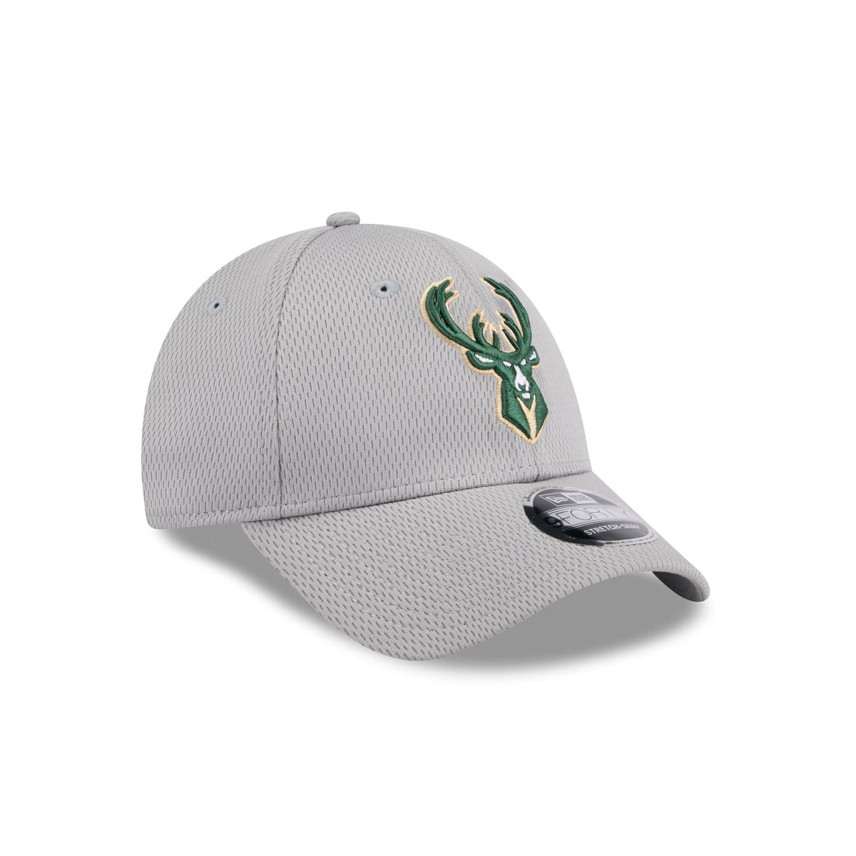 Milwaukee Bucks Gray 9FORTY Stretch-Snap Hat