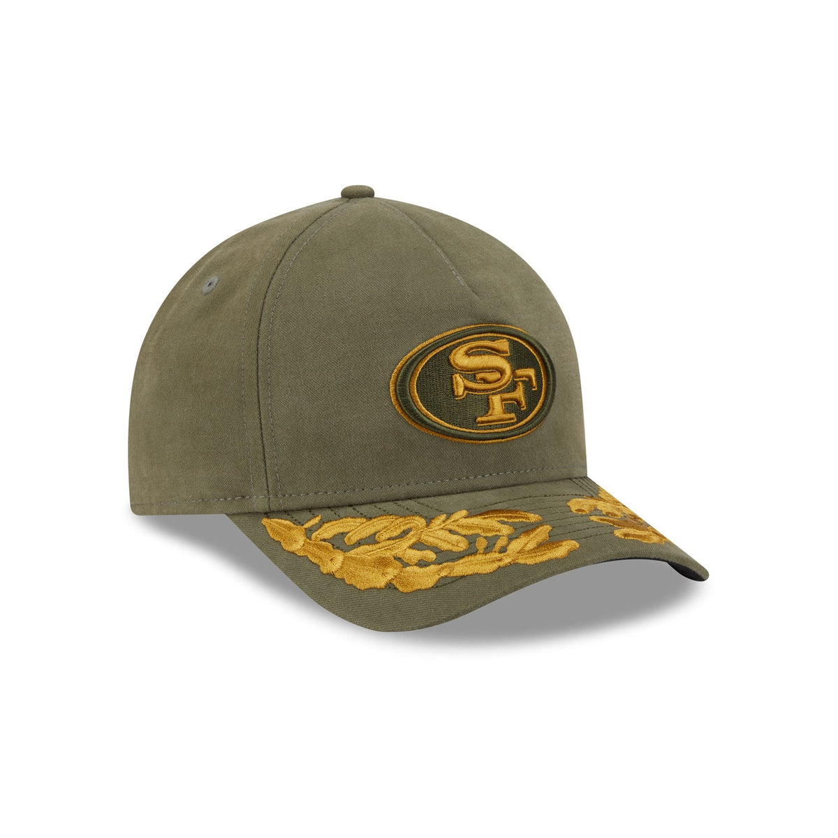 Alpha Industries x San Francisco 49ers Olive Green 9FORTY M-Crown A-Frame Snapback Hat