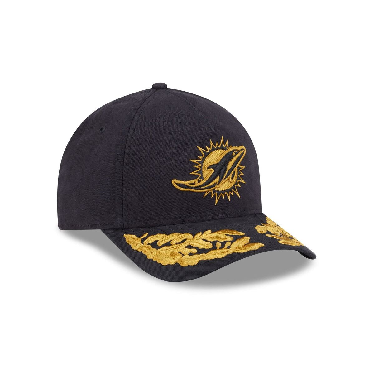 Alpha Industries x Miami Dolphins Black 9FORTY M-Crown A-Frame Snapback Hat
