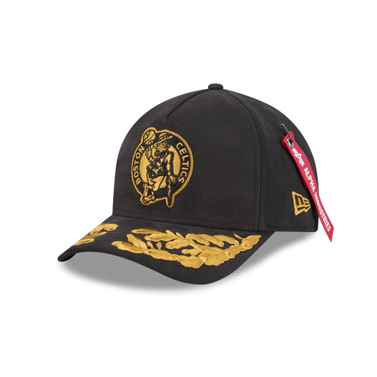 Alpha Industries x Boston Celtics Black 9FORTY M-Crown A-Frame Snapback Hat