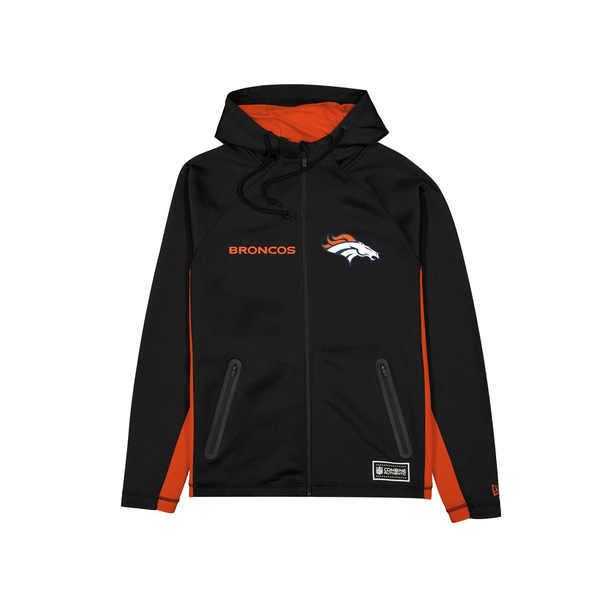 Denver Broncos Combine Black Full-Zip Hoodie