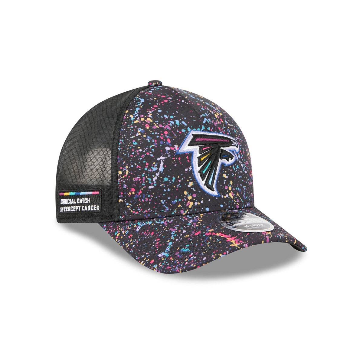 Atlanta Falcons 2025 Crucial Catch 9FORTY M-Crown A-Frame Trucker Hat