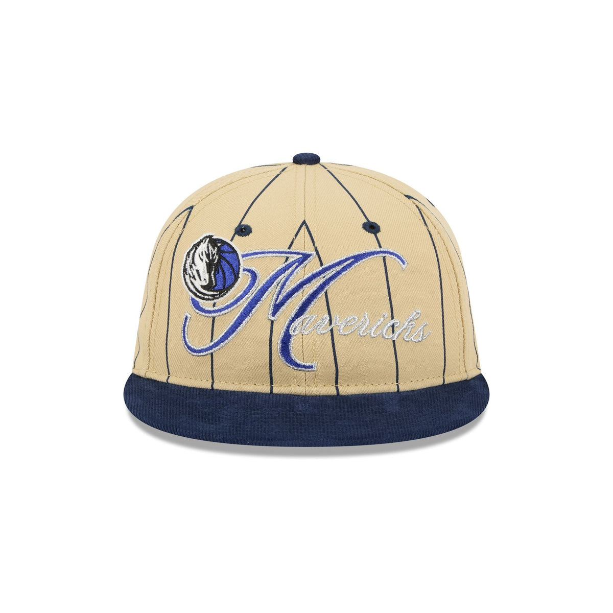 Dallas Mavericks Pinstripe Script Retro Crown 9FIFTY Adjustable Hat