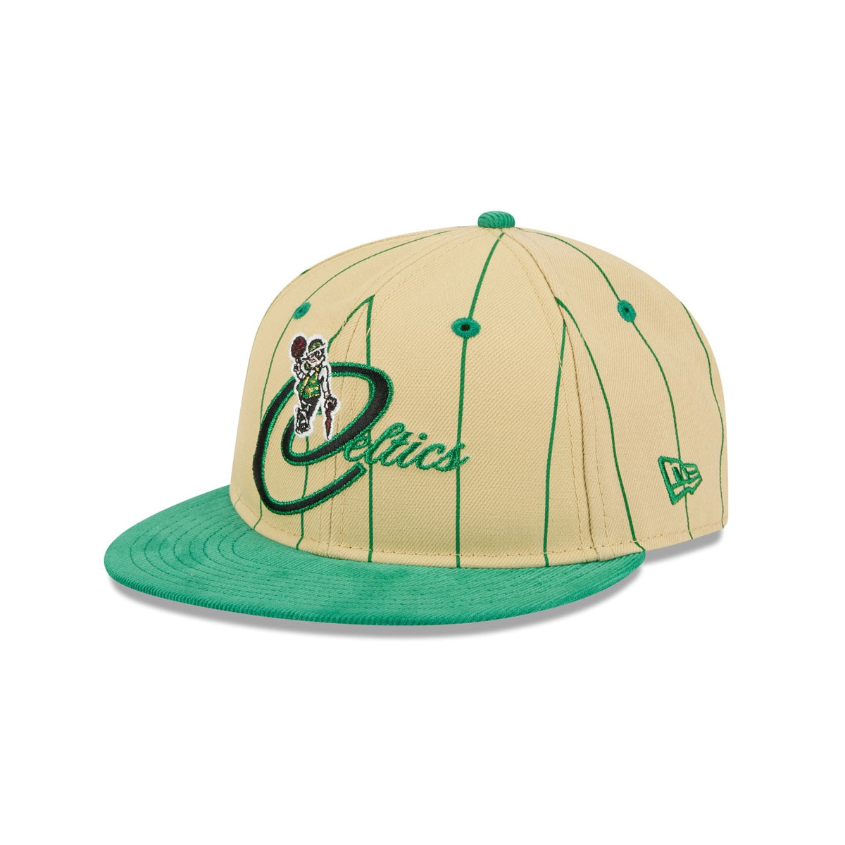Boston Celtics Pinstripe Script Retro Crown 9FIFTY Adjustable Hat