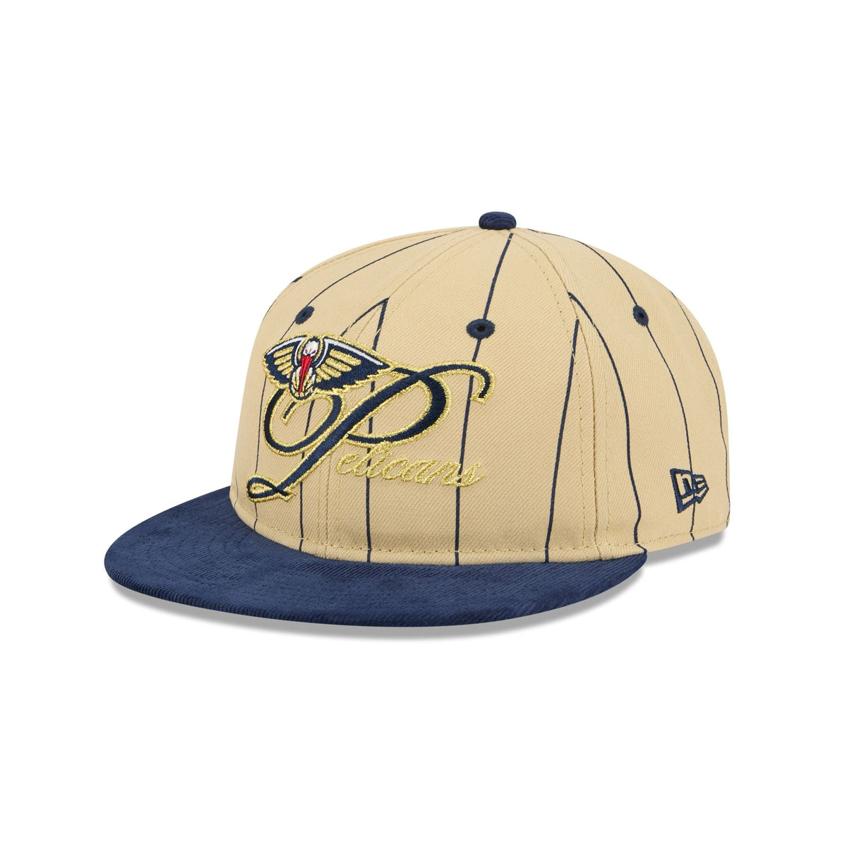 New Orleans Pelicans Pinstripe Script Retro Crown 9FIFTY Adjustable Hat