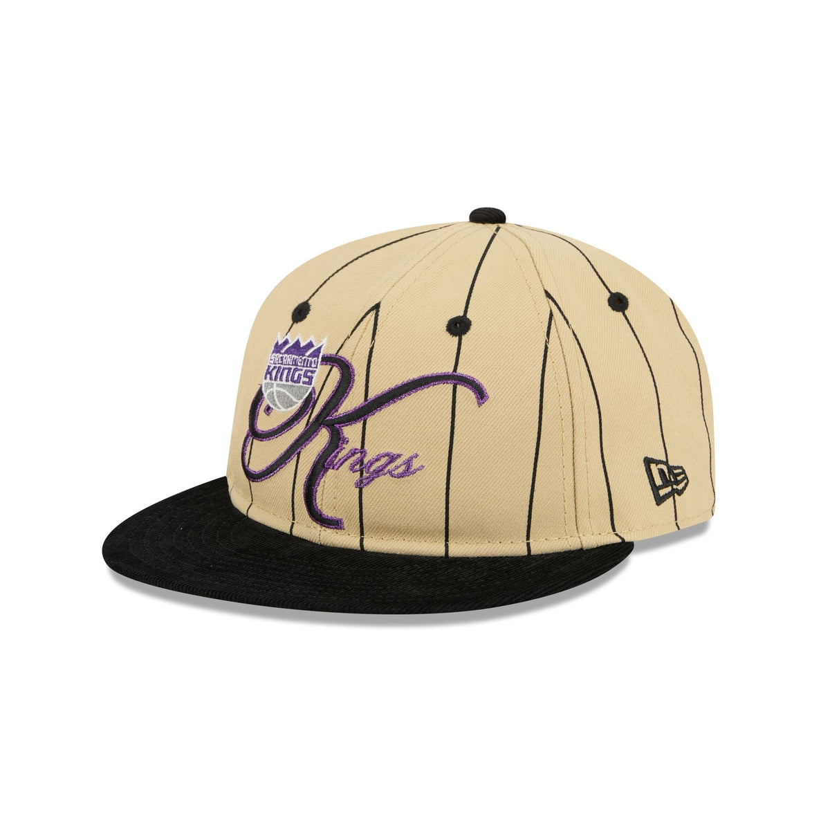 Sacramento Kings Pinstripe Script Retro Crown 9FIFTY Adjustable Hat