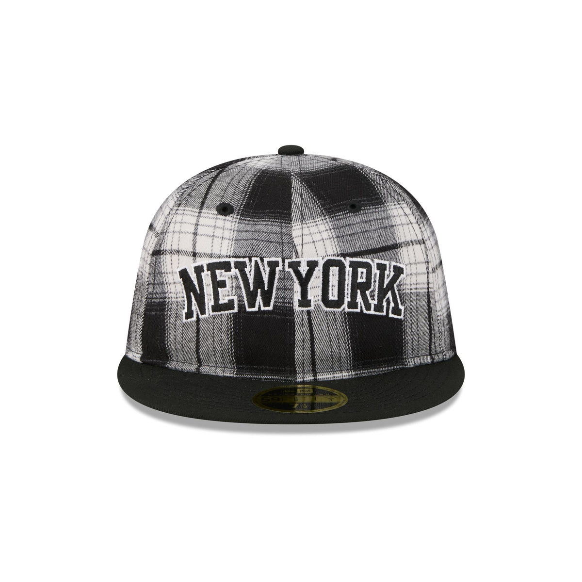 New York Knicks Grunge Plaid Retro Crown 59FIFTY Fitted Hat