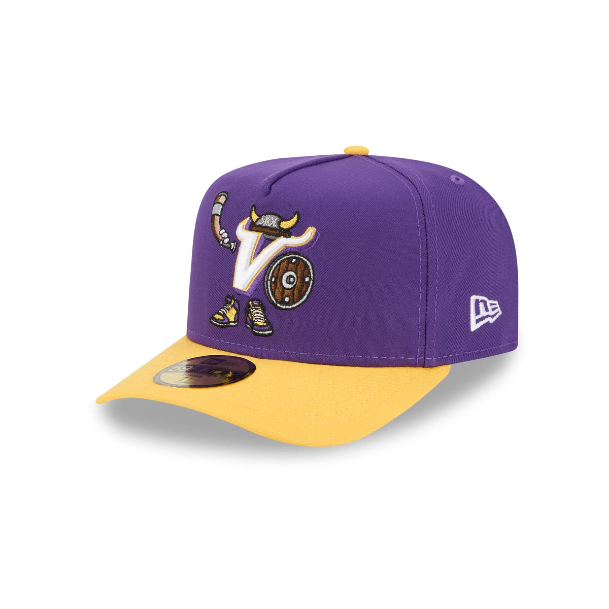 Minnesota Vikings Cartoon 59FIFTY A-Frame Fitted Hat