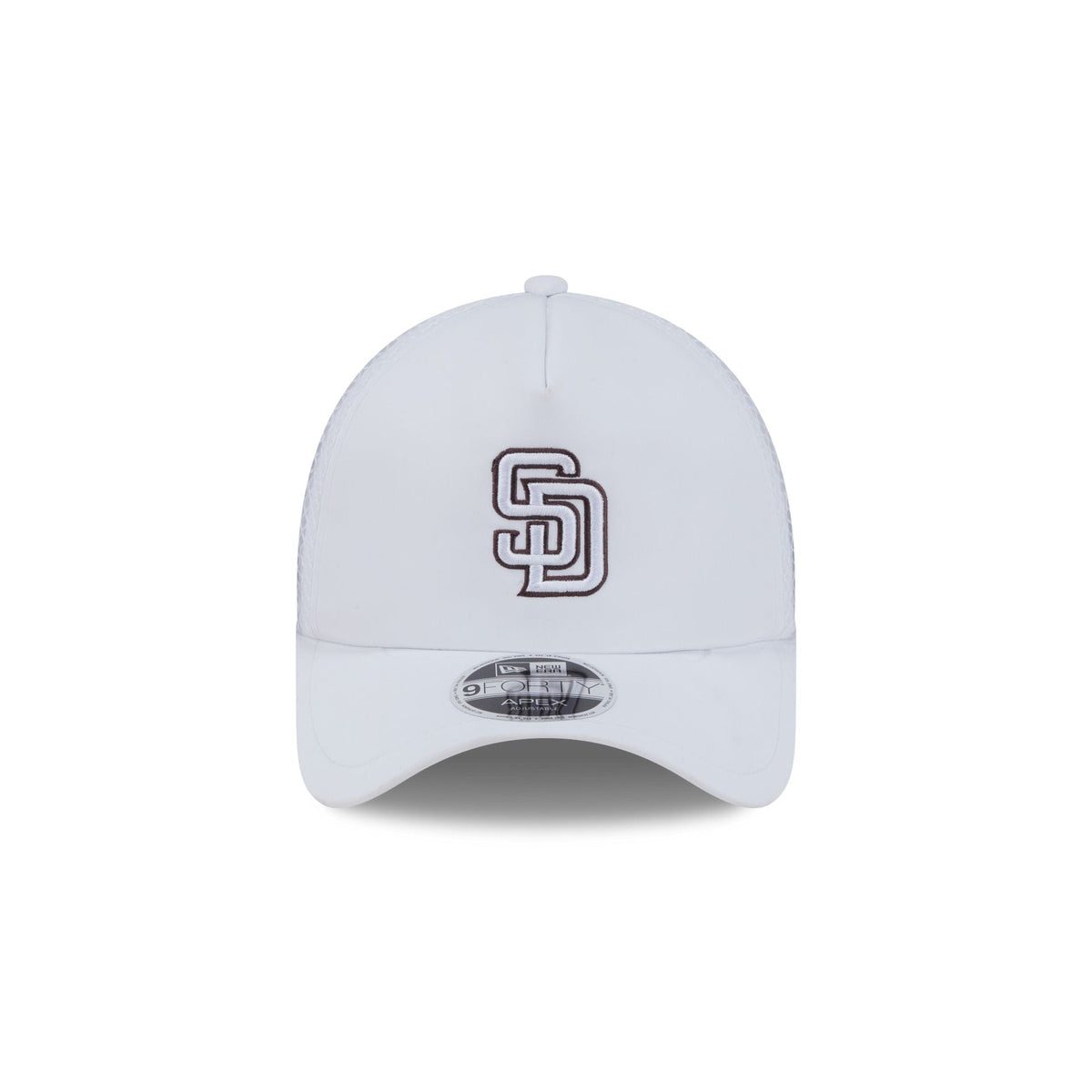 San Diego Padres 2026 Batting Practice White 9FORTY APEX Trucker Hat