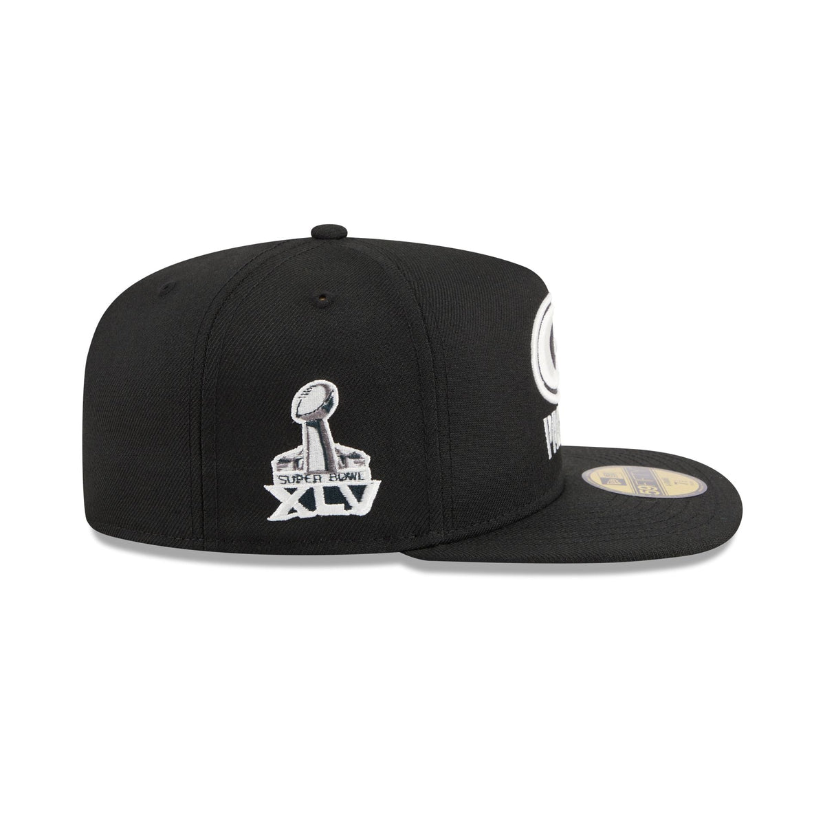 Just Caps Chiseled Logo Green Bay Packers 59FIFTY A-Frame Fitted Hat