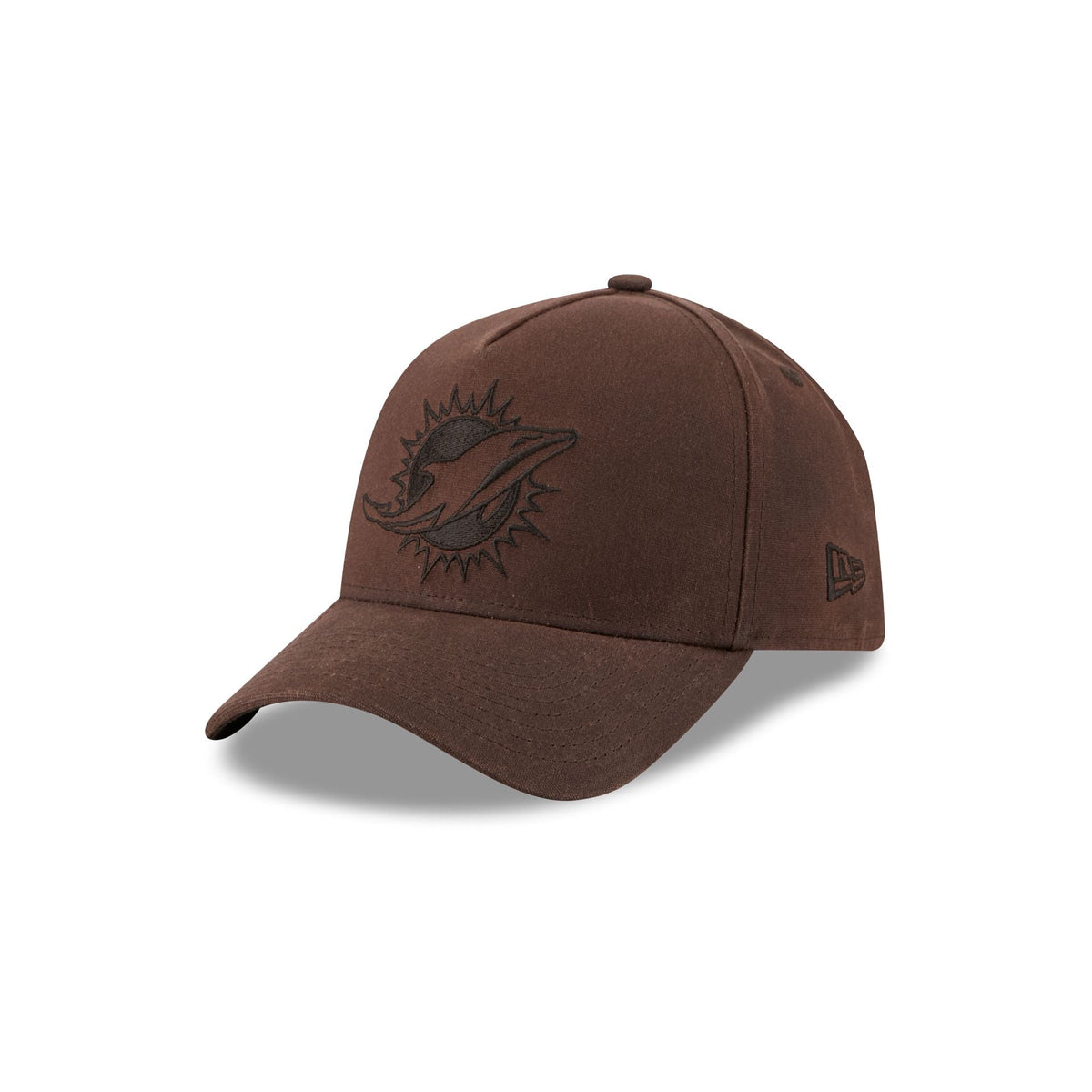Miami Dolphins Waxed Canvas Brown 59FORTY A-Frame Fitted Hat