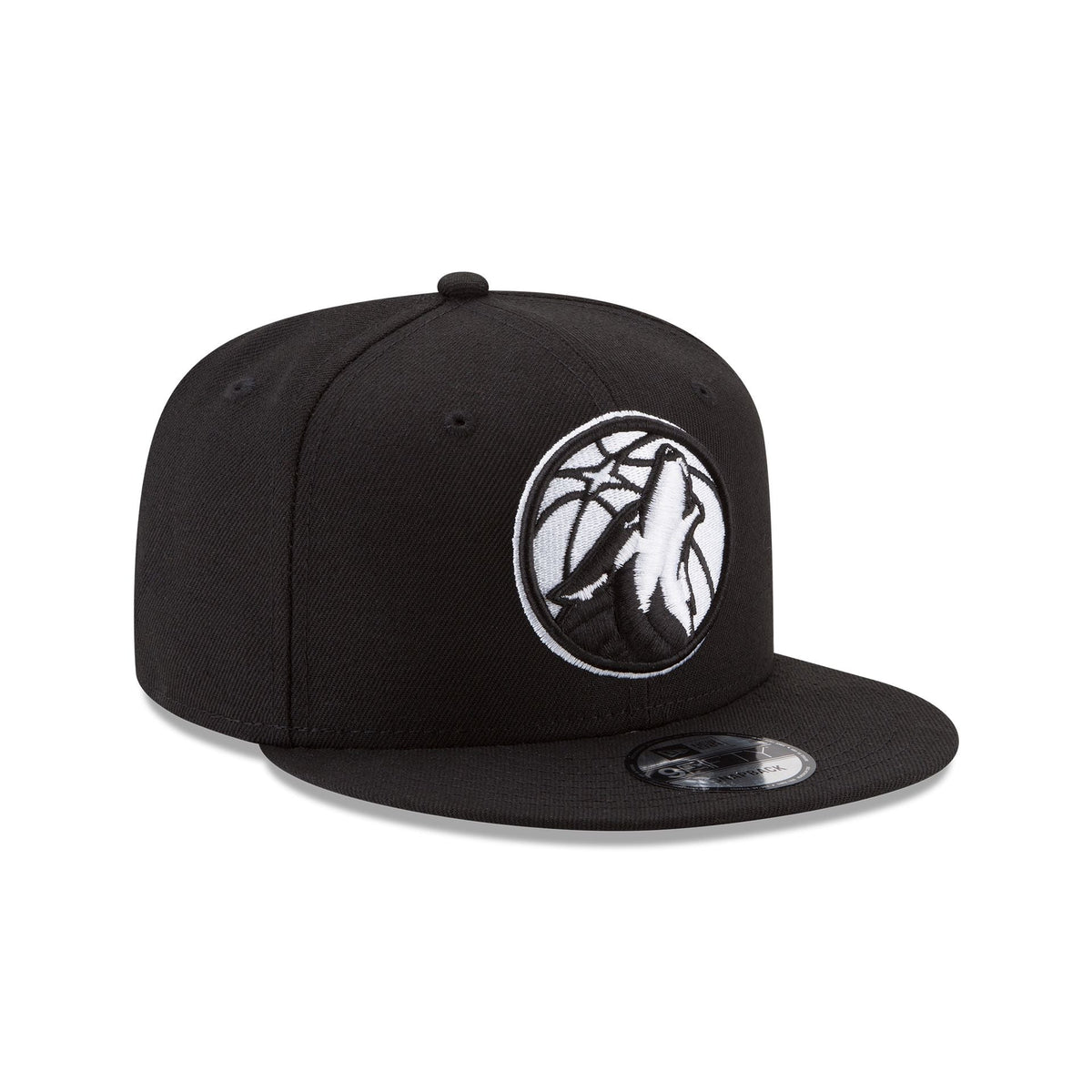 Minnesota Timberwolves Basic Black & White 9FIFTY Snapback Hat