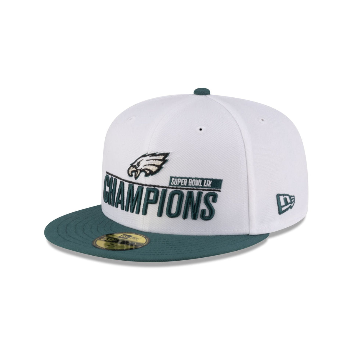 Philadelphia Eagles Super Bowl LIX Champions White 59FIFTY Fitted Hat