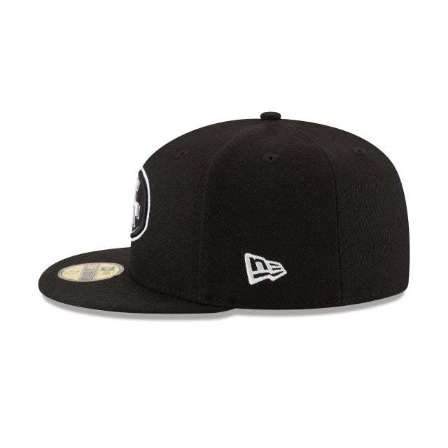 San Francisco 49ers Black & White 59FIFTY Fitted Hat