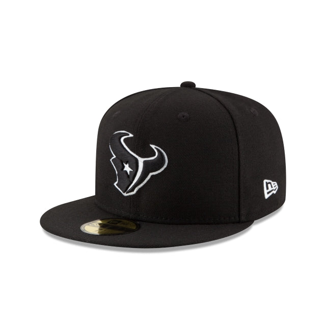 Houston Texans Black & White 59FIFTY Fitted Hat