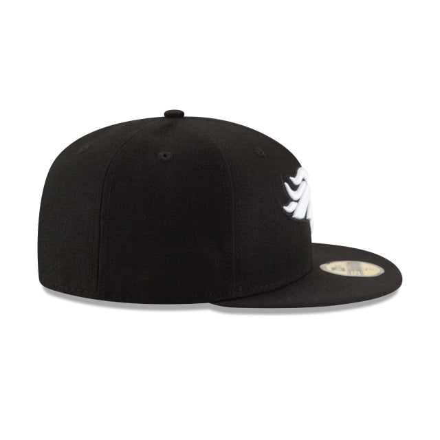 Denver Broncos Black & White 59FIFTY Fitted Hat