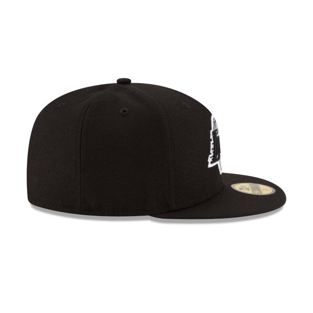 Los Angeles Lakers Black & White 59FIFTY Fitted Hat