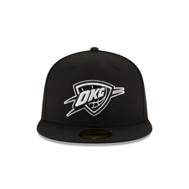 Oklahoma City Thunder Black & White 59FIFTY Fitted Hat