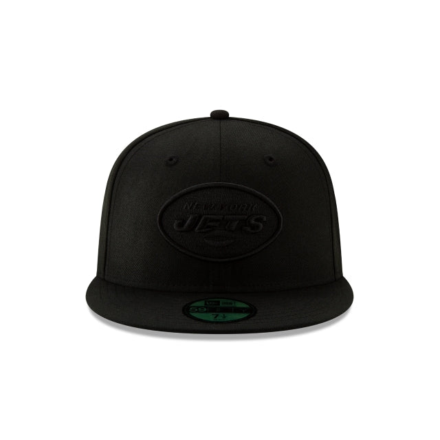 New York Jets Basic Black On Black 59FIFTY Fitted Hat